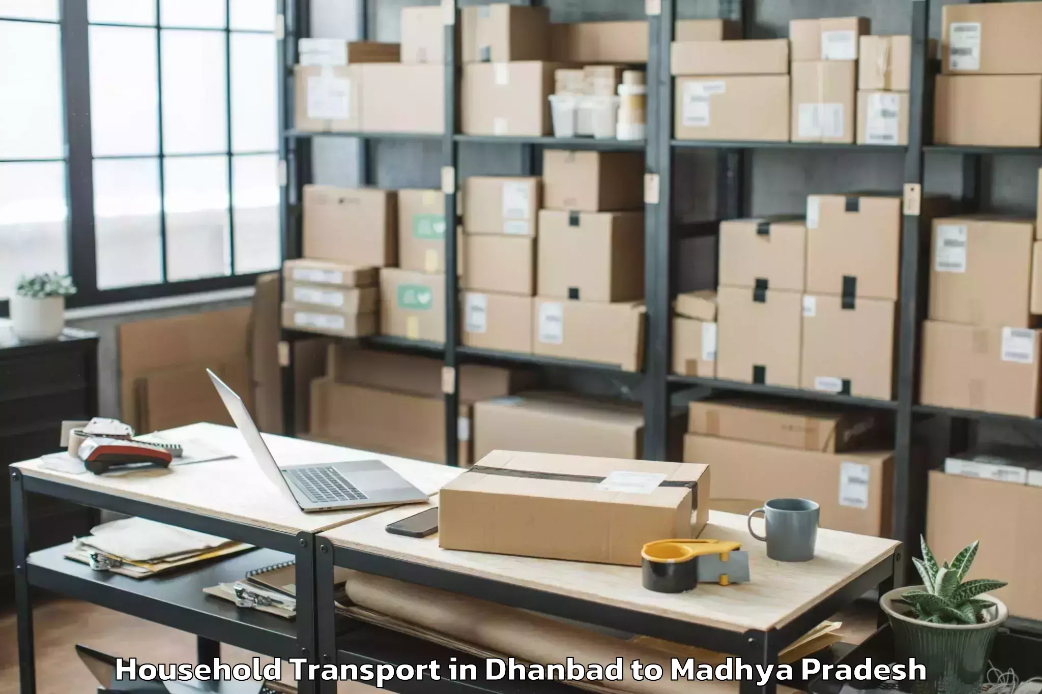 Book Dhanbad to Murwara Household Transport Online